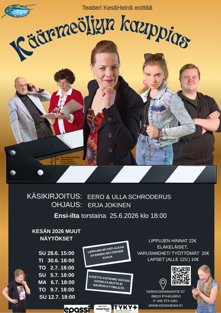 Teatteri KesäHeinän esitysajat ja hinnat.